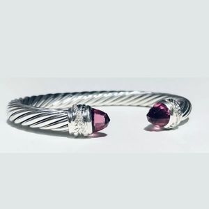 David Yurman 7MM Pink Tourmaline cuff bracelet